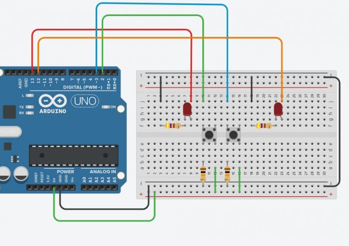 Arduino Örnekleri, Arduino Tinkercad Örnekleri